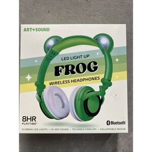 Art+Sound LED Light Up Frog Wireless Collapsible Headphones